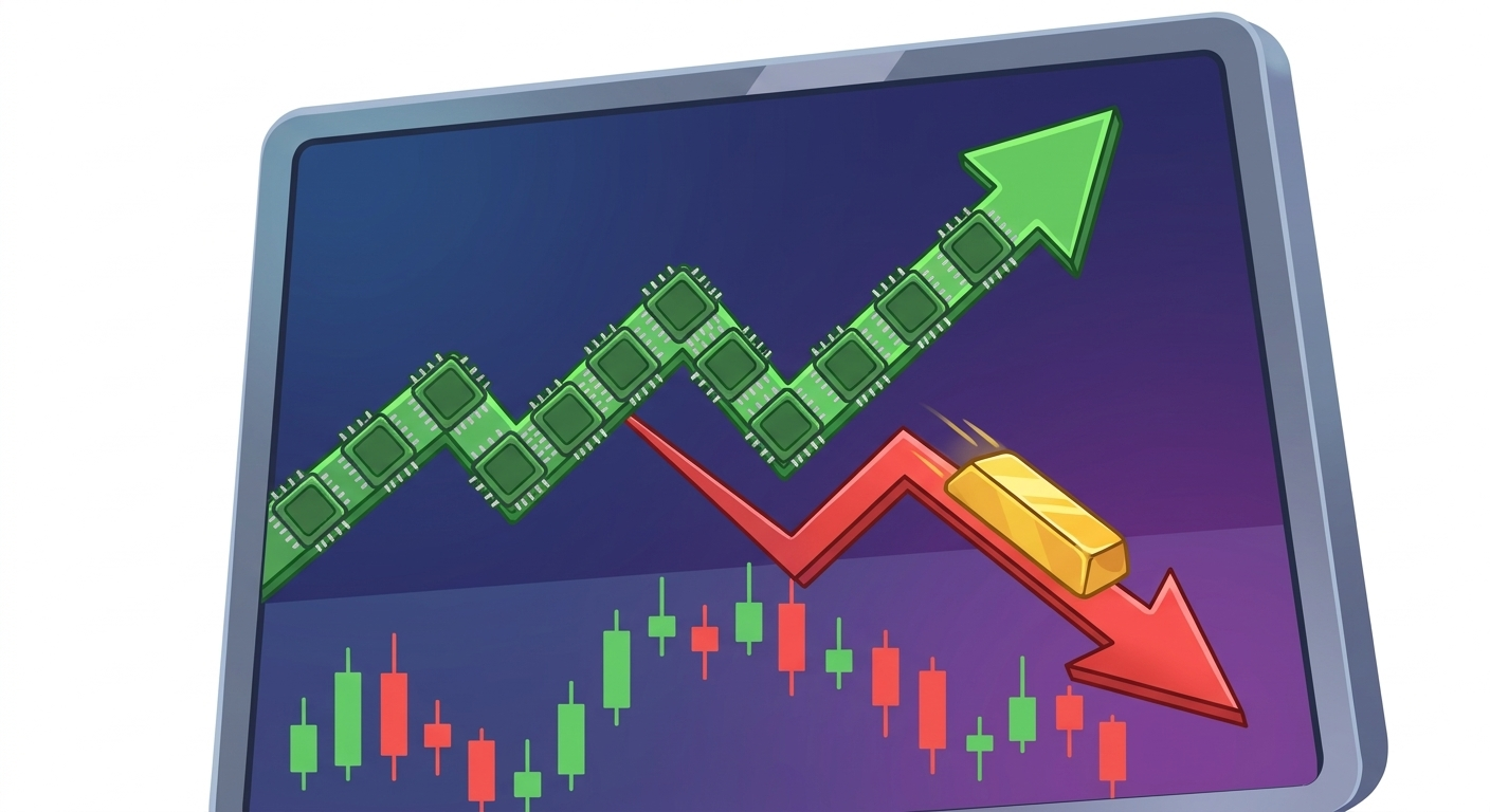 美股與黃金背道而馳:AI 狂潮下的資產大洗牌